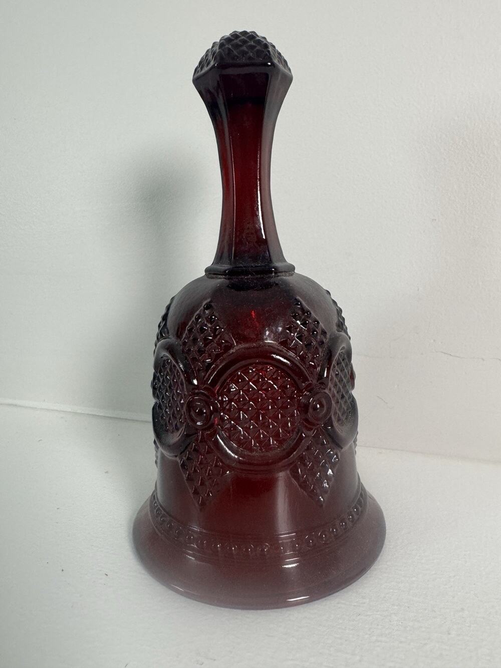 Vintage Art Deco Red Glass Bell